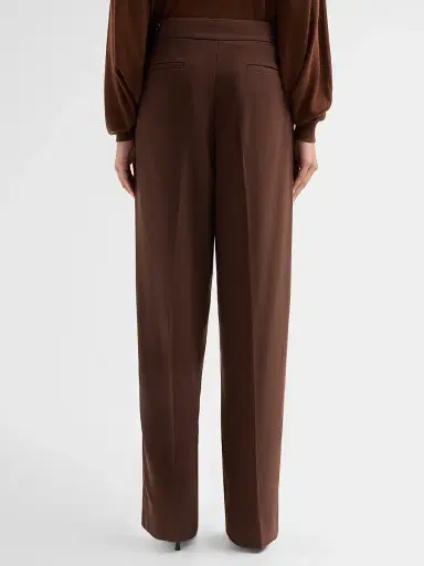 Ronny Kobo Women's Hayes Pleated Straight-Leg Pants - Chocolate | Thumbnail 3 Ronny Kobo Women's Hayes Pleated Straight-Leg Pants - Chocolate | Thumbnail 3