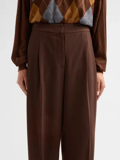 Ronny Kobo Women's Hayes Pleated Straight-Leg Pants - Chocolate | Thumbnail 5 Ronny Kobo Women's Hayes Pleated Straight-Leg Pants - Chocolate | Thumbnail 5