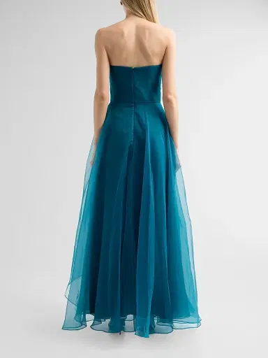 Theia Women's Teresa Draped Tulle Gown - Night Swim | Thumbnail 3 Theia Women's Teresa Draped Tulle Gown - Night Swim | Thumbnail 3