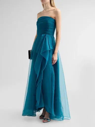 Theia Women's Teresa Draped Tulle Gown - Night Swim | Thumbnail 4 Theia Women's Teresa Draped Tulle Gown - Night Swim | Thumbnail 4