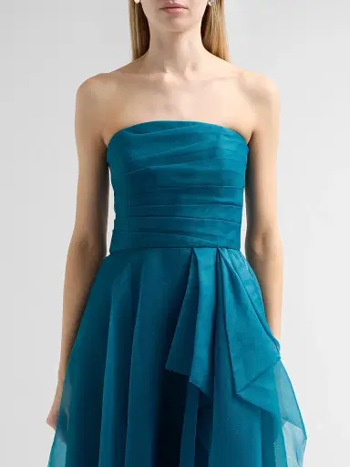 Theia Women's Teresa Draped Tulle Gown - Night Swim | Thumbnail 5 Theia Women's Teresa Draped Tulle Gown - Night Swim | Thumbnail 5