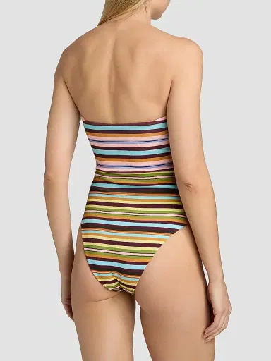 BEACH RIOT Women's Amber Strapless One-Piece Swimsuit - Paradise Stripe - Size Large | Thumbnail 5 BEACH RIOT Women's Amber Strapless One-Piece Swimsuit - Paradise Stripe - Size Large | Thumbnail 5