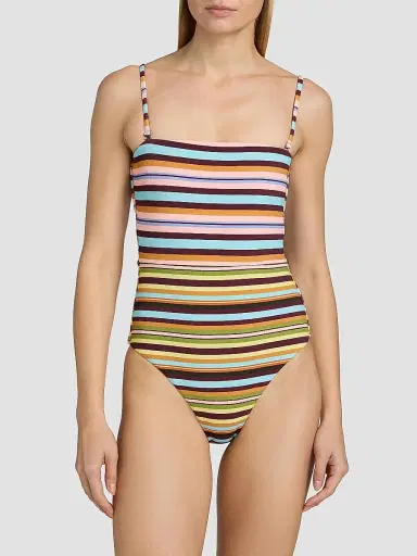 BEACH RIOT Women's Amber Strapless One-Piece Swimsuit - Paradise Stripe - Size Large | Thumbnail 6 BEACH RIOT Women's Amber Strapless One-Piece Swimsuit - Paradise Stripe - Size Large | Thumbnail 6