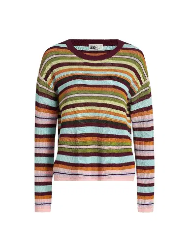 BEACH RIOT Women's Striped Beach Sweater - Paradise Stripe - Size Large | Thumbnail 1 BEACH RIOT Women's Striped Beach Sweater - Paradise Stripe - Size Large | Thumbnail 1