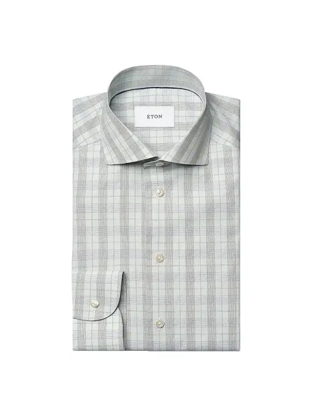 Men's Plaid Cotton Poplin Contemporary-Fit Shirt - Mid Green Men's Plaid Cotton Poplin Contemporary-Fit Shirt - Mid Green