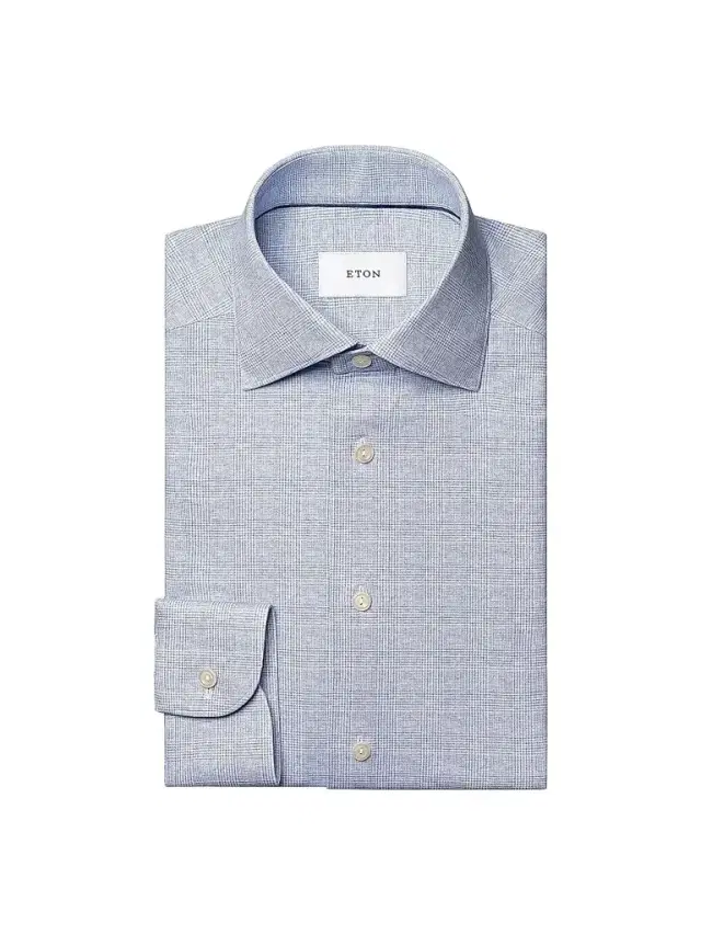 Men's Check Stretch-Cotton Slim-Fit Shirt - Light Blue Men's Check Stretch-Cotton Slim-Fit Shirt - Light Blue