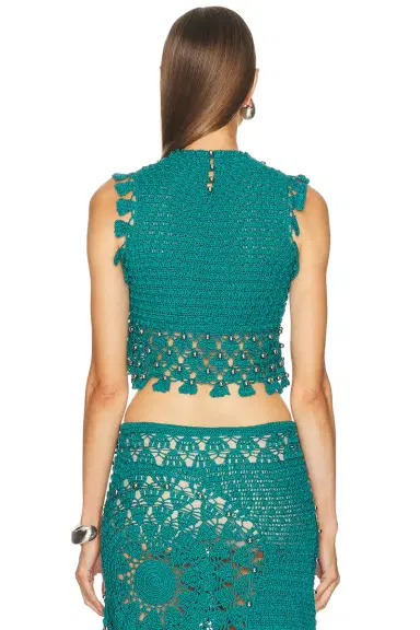 RABANNE Crochet Sleeveless Top | Thumbnail 3 RABANNE Crochet Sleeveless Top | Thumbnail 3