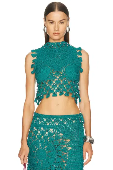 RABANNE Crochet Sleeveless Top | Thumbnail 1 RABANNE Crochet Sleeveless Top | Thumbnail 1