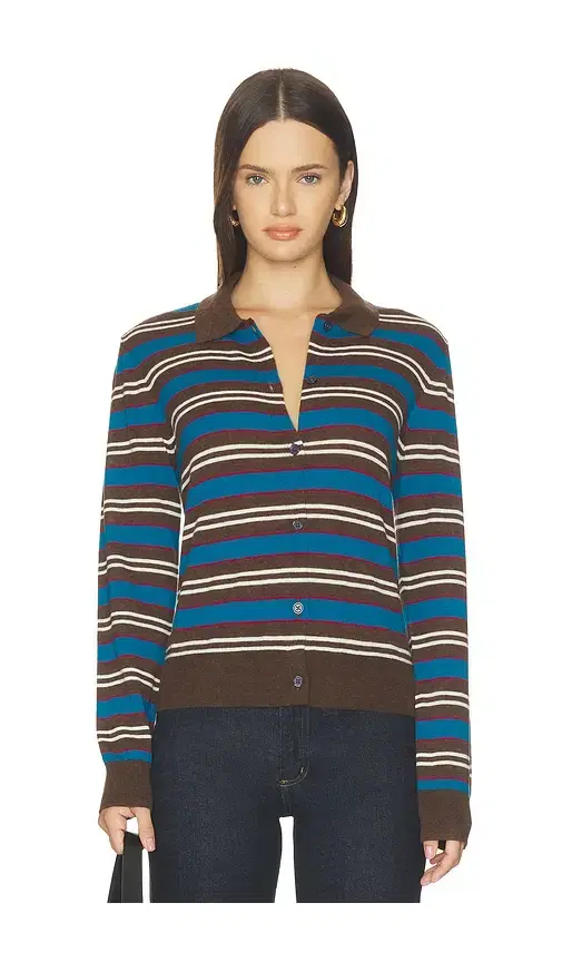 Lyvia Long Sleeve Merino Polo Cardigan Lyvia Long Sleeve Merino Polo Cardigan