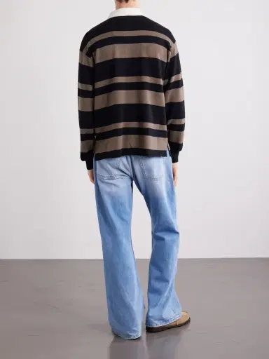 Frame Striped Wool and Cashmere-Blend Polo Shirt - Men | Thumbnail 4 Frame Striped Wool and Cashmere-Blend Polo Shirt - Men | Thumbnail 4