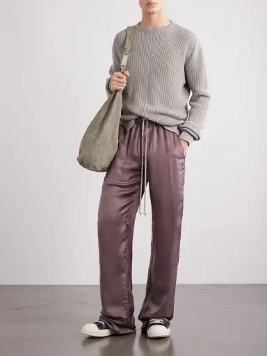Rick Owens Dietrich Straight-Leg Shell Drawstring Trousers - Men | Thumbnail 2 Rick Owens Dietrich Straight-Leg Shell Drawstring Trousers - Men | Thumbnail 2
