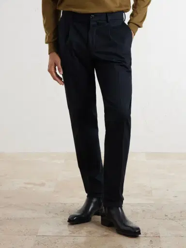 Slowear Tapered Pleated Cotton-Blend Gabardine Suit Trousers - Men | Thumbnail 3 Slowear Tapered Pleated Cotton-Blend Gabardine Suit Trousers - Men | Thumbnail 3