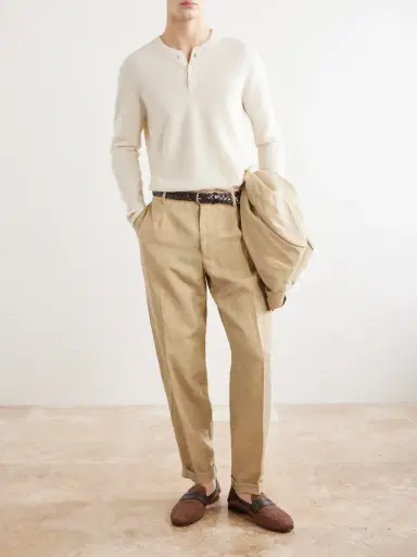 Dolce & Gabbana Tapered Linen Trousers - Men | Thumbnail 2 Dolce & Gabbana Tapered Linen Trousers - Men | Thumbnail 2