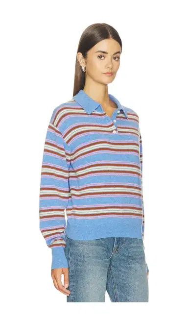 Guest In Residence Collegiate Stripe Polo | Thumbnail 2 Guest In Residence Collegiate Stripe Polo | Thumbnail 2