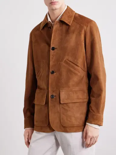 Ralph Lauren Purple Label Hollis Panelled Suede Jacket - Men | Thumbnail 3 Ralph Lauren Purple Label Hollis Panelled Suede Jacket - Men | Thumbnail 3