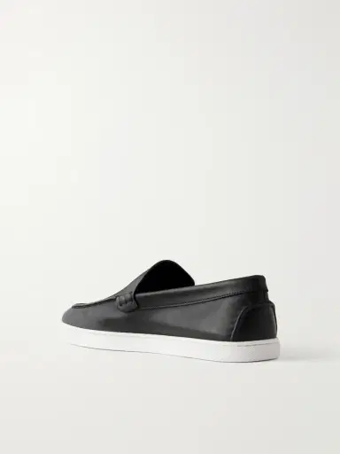 Christian Louboutin NeoCL Logo-Embossed Leather Boat Shoes - Men | Thumbnail 4 Christian Louboutin NeoCL Logo-Embossed Leather Boat Shoes - Men | Thumbnail 4