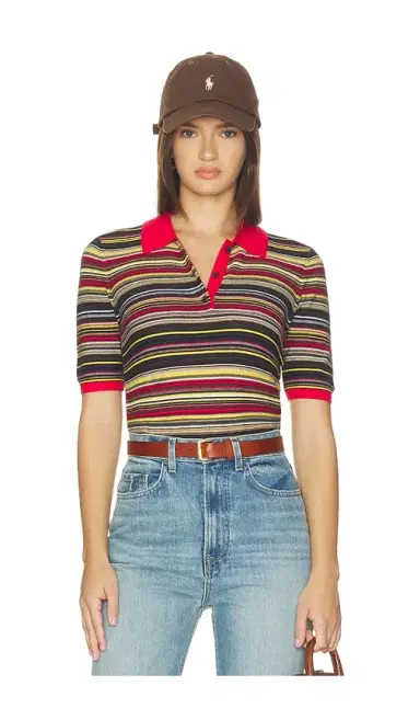 PISTOLA Ashlee Short Sleeve Polo Sweater | Thumbnail 1 PISTOLA Ashlee Short Sleeve Polo Sweater | Thumbnail 1