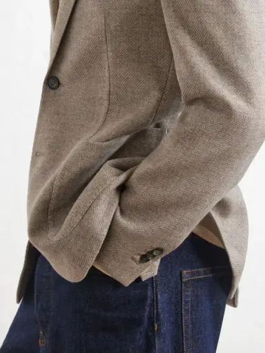 Slowear Cotton, Wool and Cashmere-Blend Jacquard Blazer - Men | Thumbnail 5 Slowear Cotton, Wool and Cashmere-Blend Jacquard Blazer - Men | Thumbnail 5