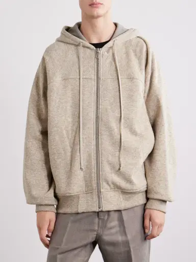 Rick Owens Wool and Cotton-Blend Zip-Up Hoodie - Men | Thumbnail 3 Rick Owens Wool and Cotton-Blend Zip-Up Hoodie - Men | Thumbnail 3