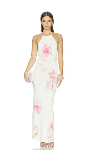 Lovers and Friends Theia Floral Print Halter Maxi Dress | Thumbnail 1 Lovers and Friends Theia Floral Print Halter Maxi Dress | Thumbnail 1