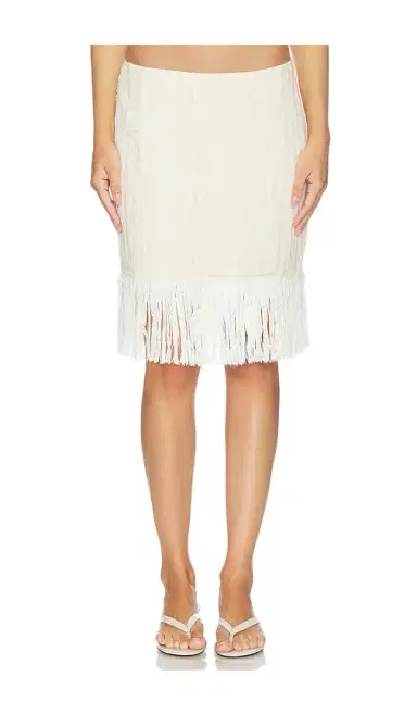 Yellow The Label Fritz Fringe Skirt | Thumbnail 1 Yellow The Label Fritz Fringe Skirt | Thumbnail 1