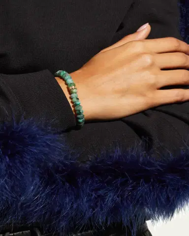 Sydney Evan 8mm Natural Emerald Bracelet with Marquise Evil Eye Rondelle | Thumbnail 2 Sydney Evan 8mm Natural Emerald Bracelet with Marquise Evil Eye Rondelle | Thumbnail 2