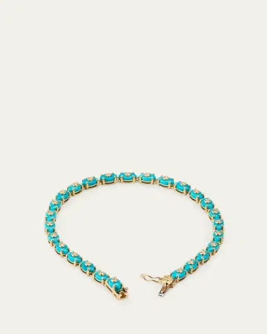 Sydney Evan 14k Gold Tiny Carved Stone Eternity Bracelet with Diamonds | Thumbnail 4 Sydney Evan 14k Gold Tiny Carved Stone Eternity Bracelet with Diamonds | Thumbnail 4