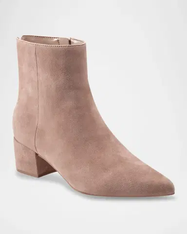 Marc Fisher LTD Leonna Leather Block-Heel Ankle Booties | Thumbnail 2 Marc Fisher LTD Leonna Leather Block-Heel Ankle Booties | Thumbnail 2