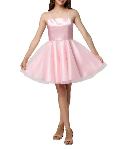 Un Deux Trois Girl's Satin & Tulle Party Dress, Size 7- | Thumbnail 3 Un Deux Trois Girl's Satin & Tulle Party Dress, Size 7- | Thumbnail 3