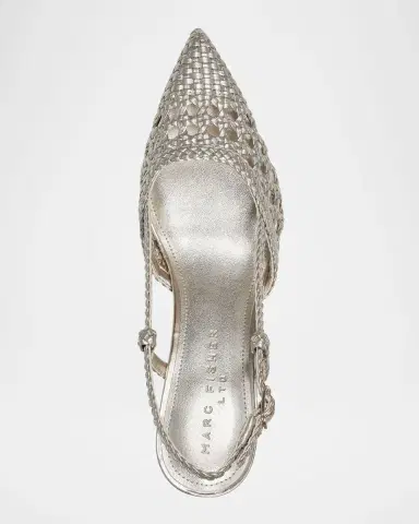 Marc Fisher LTD Zunnie Woven Leather Slingback Pumps | Thumbnail 4 Marc Fisher LTD Zunnie Woven Leather Slingback Pumps | Thumbnail 4