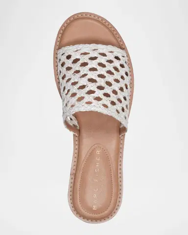 Marc Fisher LTD Glynne Woven Flat Slide Sandals | Thumbnail 4 Marc Fisher LTD Glynne Woven Flat Slide Sandals | Thumbnail 4