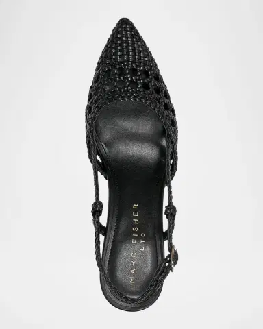 Marc Fisher LTD Zunnie Woven Leather Slingback Pumps | Thumbnail 4 Marc Fisher LTD Zunnie Woven Leather Slingback Pumps | Thumbnail 4