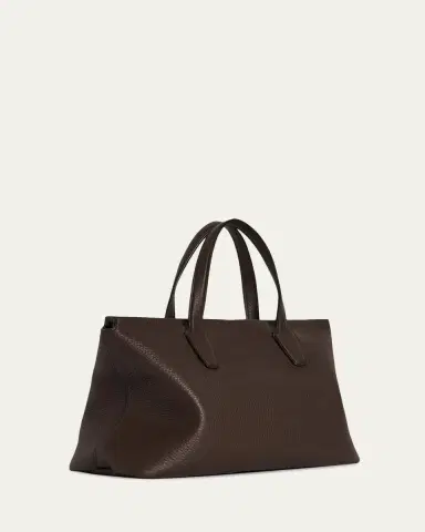 THE ROW Marcel Slouchy Top-Handle Bag in Grain Leather | Thumbnail 2 THE ROW Marcel Slouchy Top-Handle Bag in Grain Leather | Thumbnail 2