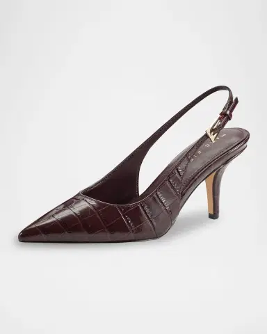 Marc Fisher LTD Dorie Croc-Embossed Leather Slingback Pumps | Thumbnail 3 Marc Fisher LTD Dorie Croc-Embossed Leather Slingback Pumps | Thumbnail 3