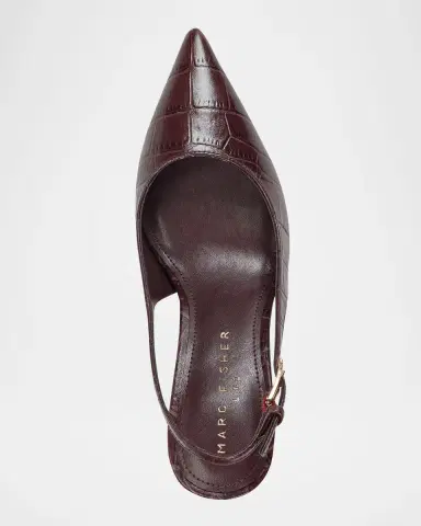 Marc Fisher LTD Dorie Croc-Embossed Leather Slingback Pumps | Thumbnail 4 Marc Fisher LTD Dorie Croc-Embossed Leather Slingback Pumps | Thumbnail 4