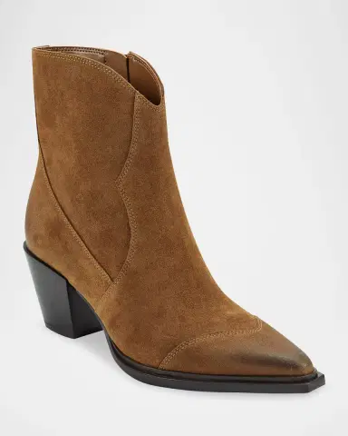 Marc Fisher LTD Giulie Leather Western Booties | Thumbnail 2 Marc Fisher LTD Giulie Leather Western Booties | Thumbnail 2