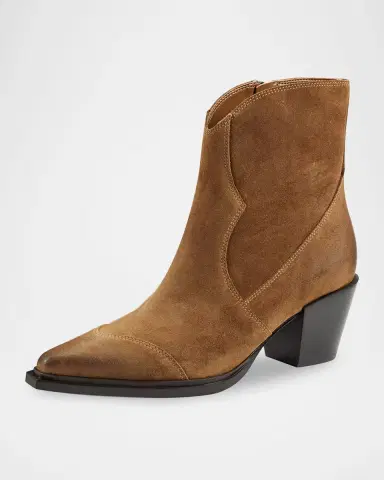 Marc Fisher LTD Giulie Leather Western Booties | Thumbnail 3 Marc Fisher LTD Giulie Leather Western Booties | Thumbnail 3