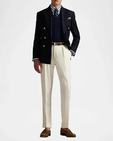 Polo Ralph Lauren Men's The Iconic Doeskin Double-Breasted Blazer | Thumbnail 2 Polo Ralph Lauren Men's The Iconic Doeskin Double-Breasted Blazer | Thumbnail 2