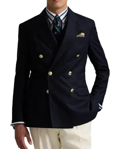 Polo Ralph Lauren Men's The Iconic Doeskin Double-Breasted Blazer | Thumbnail 4 Polo Ralph Lauren Men's The Iconic Doeskin Double-Breasted Blazer | Thumbnail 4
