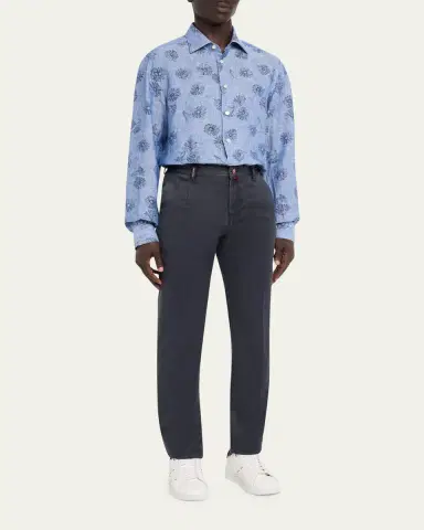 Kiton Men's Washed-Effect Wool Four-Pocket Pants | Thumbnail 2 Kiton Men's Washed-Effect Wool Four-Pocket Pants | Thumbnail 2