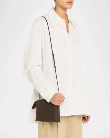 The Row Nu Mini Twin Crossbody Bag in Grain Leather | Thumbnail 2 The Row Nu Mini Twin Crossbody Bag in Grain Leather | Thumbnail 2