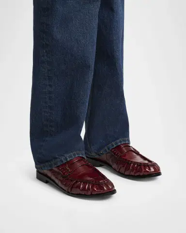 Saint Laurent Le Loafer Eel Leather Penny Loafers | Thumbnail 2 Saint Laurent Le Loafer Eel Leather Penny Loafers | Thumbnail 2