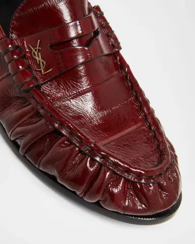Saint Laurent Le Loafer Eel Leather Penny Loafers | Thumbnail 5 Saint Laurent Le Loafer Eel Leather Penny Loafers | Thumbnail 5