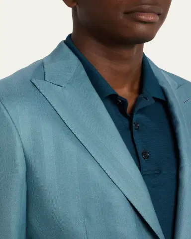 Brioni Men's Plume Cashmere Single-Breasted Blazer | Thumbnail 5 Brioni Men's Plume Cashmere Single-Breasted Blazer | Thumbnail 5