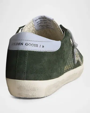 Golden Goose Super-Star Suede Glitter Low-Top Sneakers | Thumbnail 3 Golden Goose Super-Star Suede Glitter Low-Top Sneakers | Thumbnail 3
