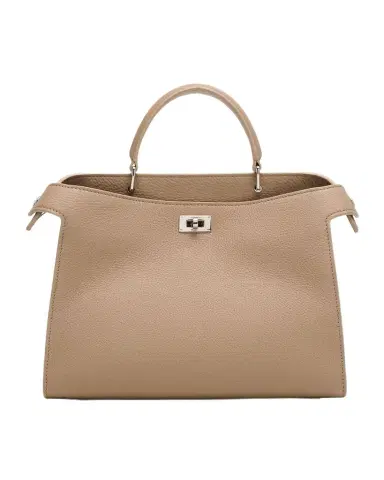 Michino Paris Lutece PM Grained Leather Top-Handle Bag | Thumbnail 1 Michino Paris Lutece PM Grained Leather Top-Handle Bag | Thumbnail 1