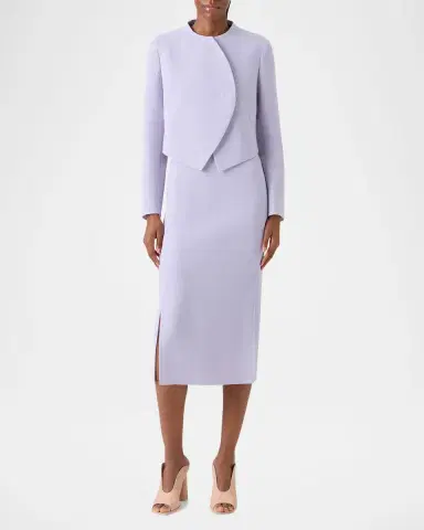 Akris Hynora Wool Crepe Asymmetric Jacket | Thumbnail 2 Akris Hynora Wool Crepe Asymmetric Jacket | Thumbnail 2