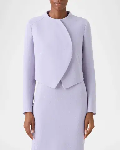 Akris Hynora Wool Crepe Asymmetric Jacket | Thumbnail 4 Akris Hynora Wool Crepe Asymmetric Jacket | Thumbnail 4