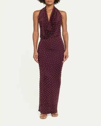 The New Arrivals by Ilkyaz Ozel Agel Embellished Jersey Maxi Dress | Thumbnail 2 The New Arrivals by Ilkyaz Ozel Agel Embellished Jersey Maxi Dress | Thumbnail 2