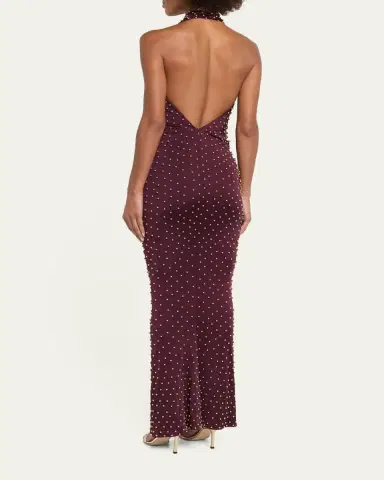 The New Arrivals by Ilkyaz Ozel Agel Embellished Jersey Maxi Dress | Thumbnail 3 The New Arrivals by Ilkyaz Ozel Agel Embellished Jersey Maxi Dress | Thumbnail 3